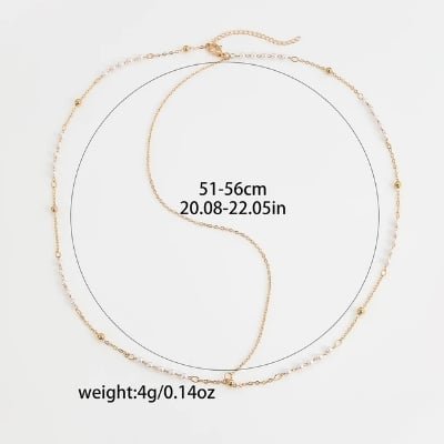 Picture of Pearl Chain Tikli Headpiece Imitation Pearl Link Chain Elegant Head Forehead Accessories Bling Bridal Hair Chain Women Lady Aesthetic Jewelry - Gold