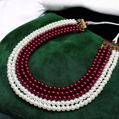 Picture of 5 Layer Multicoloured Pearl Necklace for Women Party Necklace Trendy Jewellery Tenoor Special - Multi