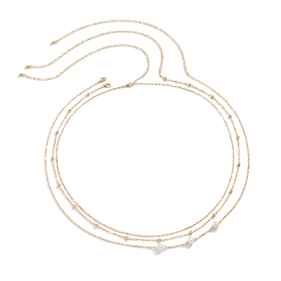 Picture of Multilayer Women's Gold Silver Metal Waist Jewelry Beach Bikini Accessory Tenoor Special Beaded Belly Chain - Multi