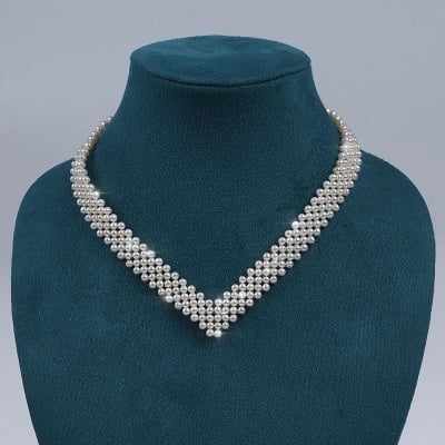 Picture of Pearl Necklace For Bride Girls Women wearing At Wedding Party Dating Festival Travelling Occasion Tenoor Special - Multi