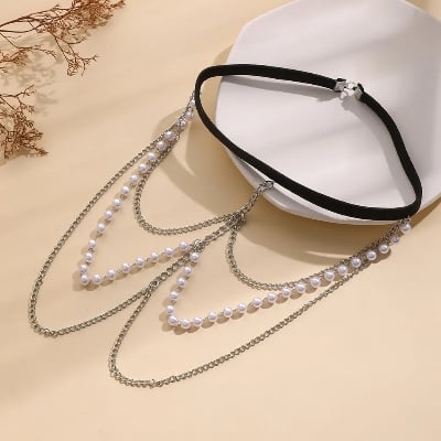 Picture of Sexy Pearl Stylist Thai Anklet Women Dating Wedding Jewellery Wedding Anklet Cristal Shop Special Edition - Multi