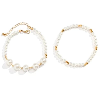 Picture of Multi Layer Pearl Anklet Girls and Women for Wedding patty  Sea beach Tenoor Special - Multi