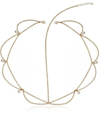 Picture of Pearl Tikli Hair Accessories For Girls And Women Wearing At Wedding Occasion Party Dating Tenoor Special - Multi