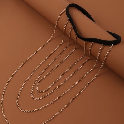 Picture of 1 PCS Long Tassel Thigh Chains for Women Punk Bohrmian Vintage Multilayer Leg Chain Shiny Rhinestone Link Body Jewelry Party Tenoor Special - Multi