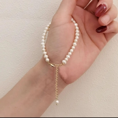 Picture of Pearl Lucky Charm Bracelet for Girls and Women - Wedding, Party, and Travel Accessory Tenoor Special - Multi