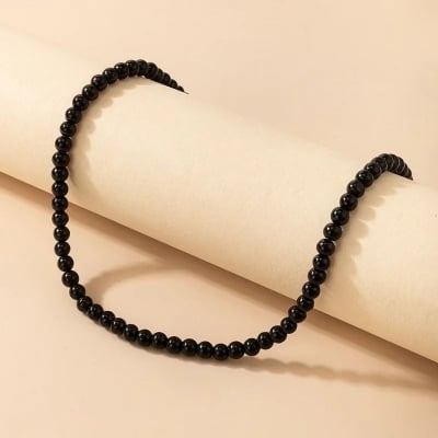 Picture of Pearl Black Necklace for Women and Girls to Wear to Weddings, Beachfront Vacations, Parties, Traveling, and Tenoor Special - Multi