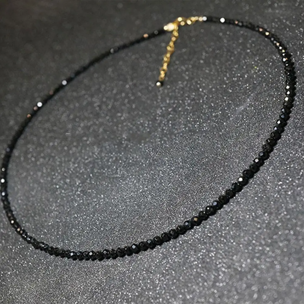 Picture of Black Beads Crystal Choker Necklace For Women Bohemian Beaded Necklace Simple Fashion Temperament Female Party Jewelry Décor Tenoor Special - Multi