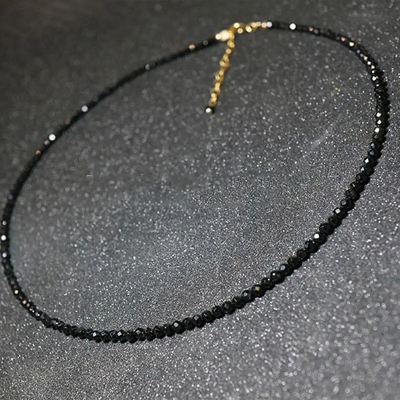 Picture of Black Beads Crystal Choker Necklace For Women Bohemian Beaded Necklace Simple Fashion Temperament Female Party Jewelry Décor Tenoor Special - Multi