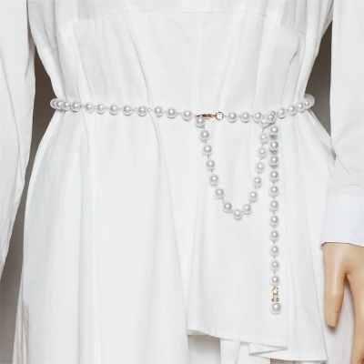 Picture of Pearl waist Belt Gajra Bicha For Girls And Women Wearing At Wedding Occasion Party Dating Tenoor Special - Multi