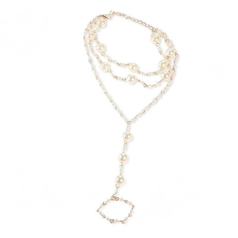 Picture of Single Pcs Multi layer Pearl Anklet Sea beach Tenoor Special - Multi