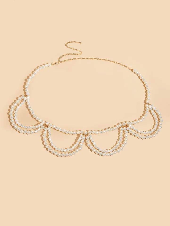 Picture of Girls and women can wear pearl waist belts or bischa for special occasions including weddings, parties, dating trips, and dance tenoor. - Multi