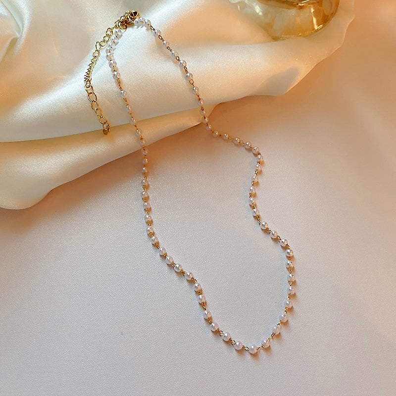 Picture of Understated -Craftsmanship and Trendy -4 mm Layer Pearl Necklace Off White Pearl- Progressively Better Preferble - Low Hassle and Maintanance Tenoor Special - Multi