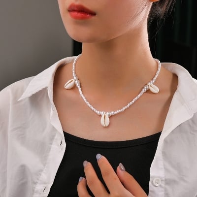 Picture of Simple Pearl Necklace Necklace Jewelry For Girls And Women - Multi