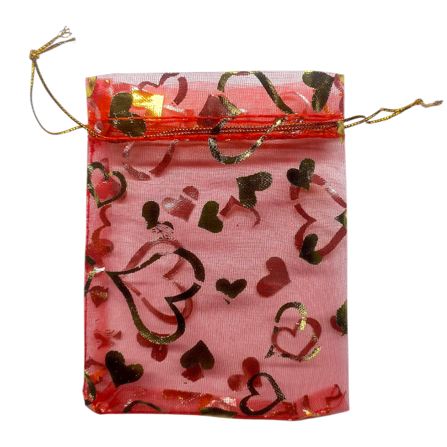 Picture of 4inx5in Jewellery Pouch Organza Bags Jewelry Packaging Display & Pouches - Red