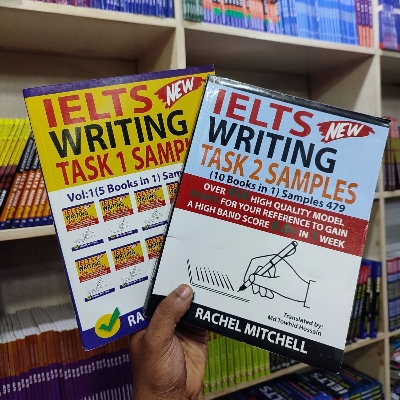 Picture of Rachel Mitchell Writing Task 1 and 2 Samples (2 books)