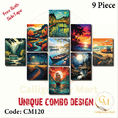 Picture of 9 pcs Most Unique Combo Wallboard set for Home Decoration Multicolor