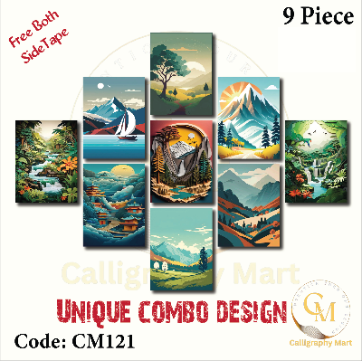 Picture of 9 pcs Most Unique Combo Wallboard set for Home Decoration Multicolor