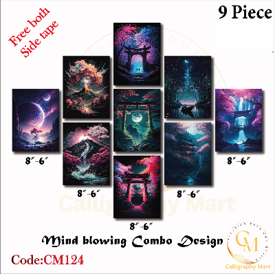 Picture of 9 pcs Most Unique Combo Wallboard set for Home Decoration Multicolor