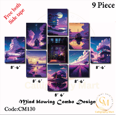Picture of 9 pcs Most Unique Combo Wallboard set for Home Decoration Multicolor