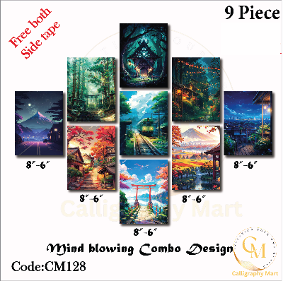Picture of 9 pcs Most Unique Combo Wallboard set for Home Decoration Multicolor