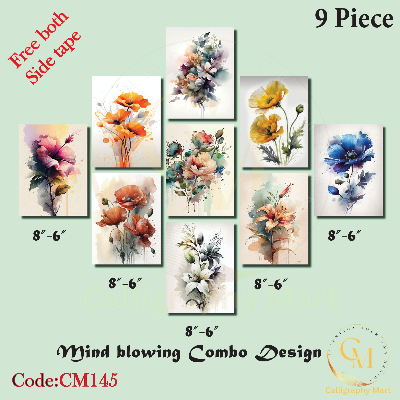 Picture of 9 pcs Most Unique Combo Wallboard set for Home Decoration Multicolor