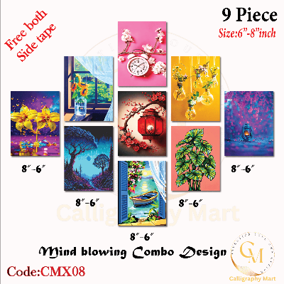 Picture of 9 pcs Most Unique Combo Wallboard set for Home Decoration Multicolor