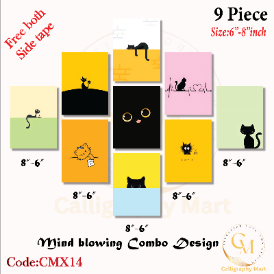 Picture of 9 pcs Most Unique Combo Wallboard set for Home Decoration Multicolor
