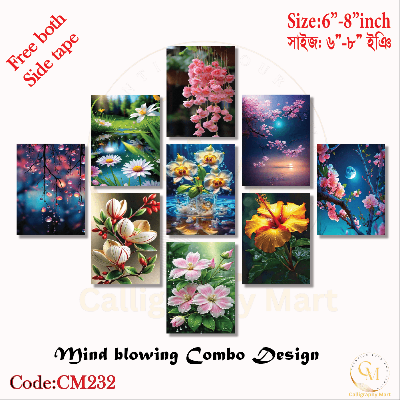 Picture of Home Decor 9pcs  Flower Wallboard for home Decoration Multicolor