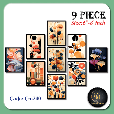 Picture of 9 pcs mind refreshing wallboard poster canvas for Home decoration matte