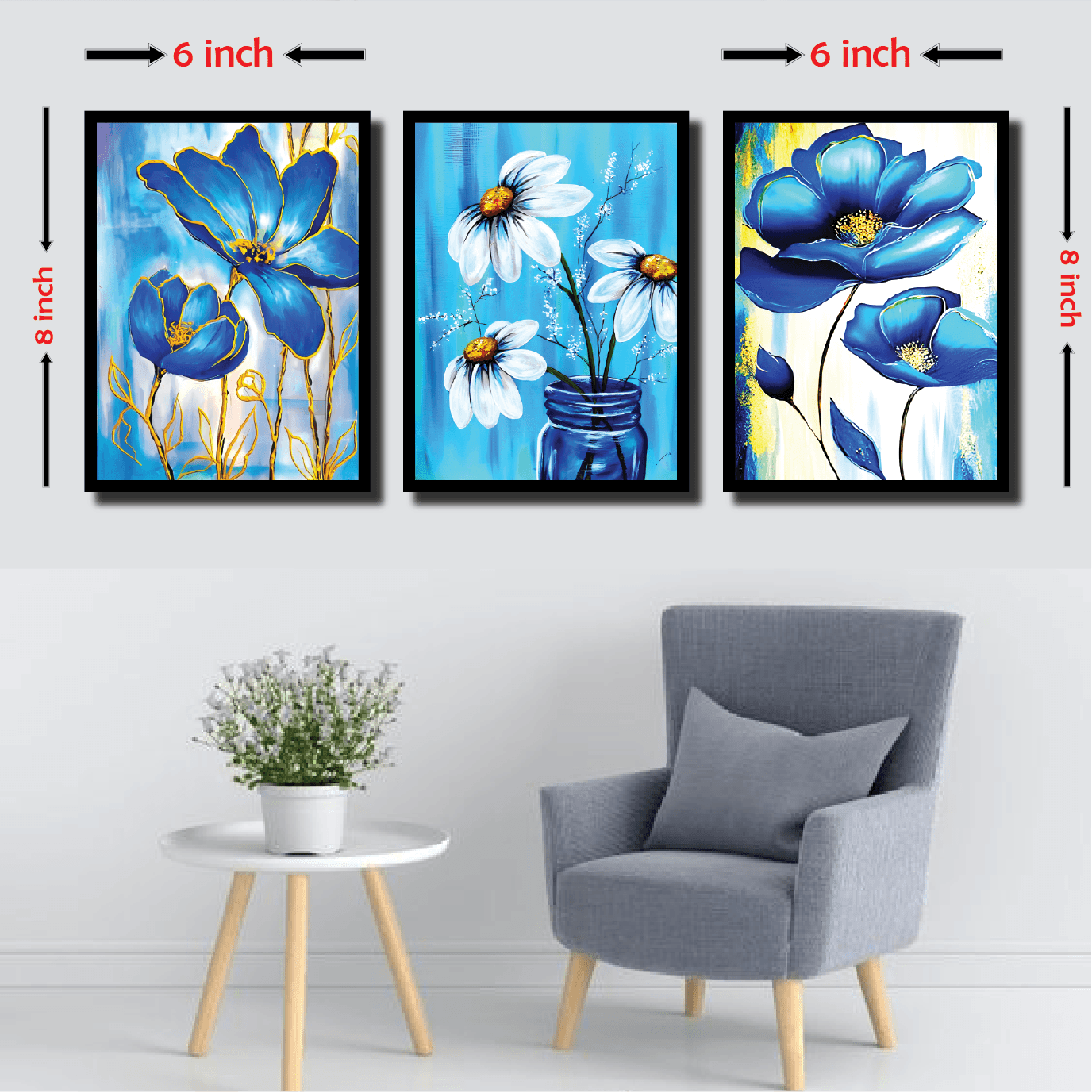 Picture of 3 pcs Most Unique Combo Wallmate set for Home Decoration. Wall Decoration for Home and Office Multicolor