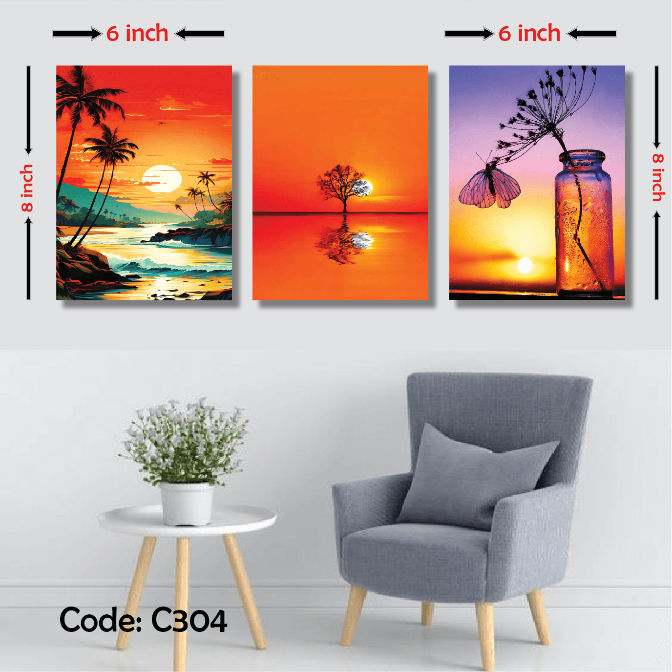 Picture of 3 pcs Most Unique Combo Wallmate set for Home Decoration. Wall Decoration for Home and Office Multicolor
