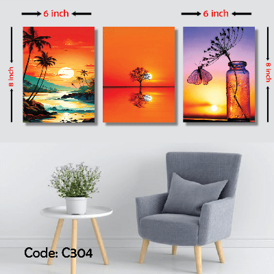 Picture of 3 pcs Most Unique Combo Wallmate set for Home Decoration. Wall Decoration for Home and Office Multicolor