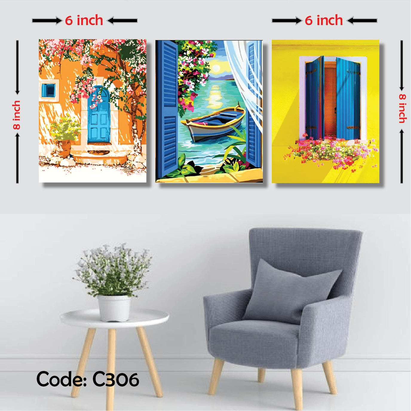 Picture of 3 pcs Most Unique Combo Wallmate set for Home Decoration. Wall Decoration for Home and Office Multicolor