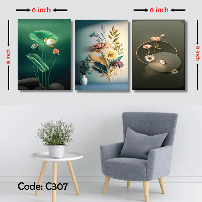 Picture of 3 pcs Most Unique Combo Wallmate set for Home Decoration. Wall Decoration for Home and Office Multicolor