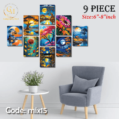 Picture of 9 pcs Most Unique Combo Wallboard set for Home Decoration Multicolor
