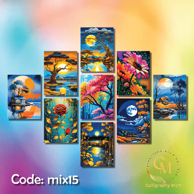 Picture of 9 pcs Most Unique Combo Wallboard set for Home Decoration Multicolor