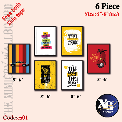 Picture of Wall Poster 6 pcs Home Decoration English Quotes Canvas Wallmate Decoration home decoration item Glossy