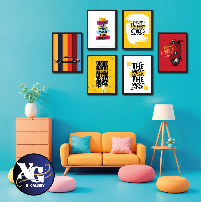 Picture of Wall Poster 6 pcs Home Decoration English Quotes Canvas Wallmate Decoration home decoration item Glossy