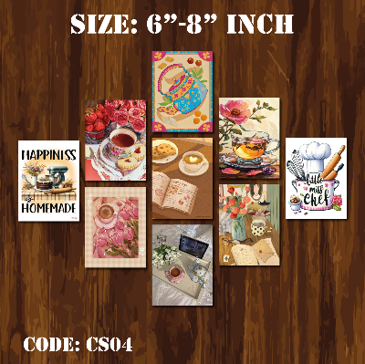 Picture of Home Decor 9pcs kitchen  Wallboard Decoration for Home Multicolor