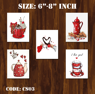 Picture of 5 pcs Kitchen Combo Wallmate set for Home Decoration and Office Multicolor