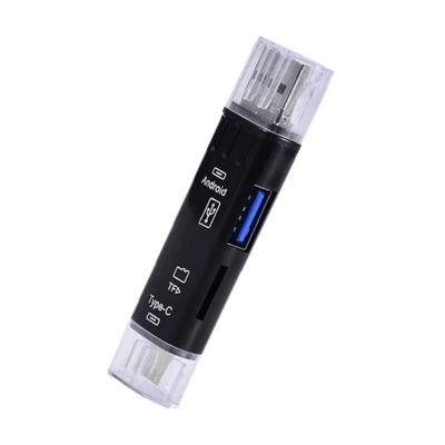 Picture of GearUP 5 In 1 Multifunction OTG Card Reader- Type-C/USB /Micro USB/micro SD Memory Card Reader