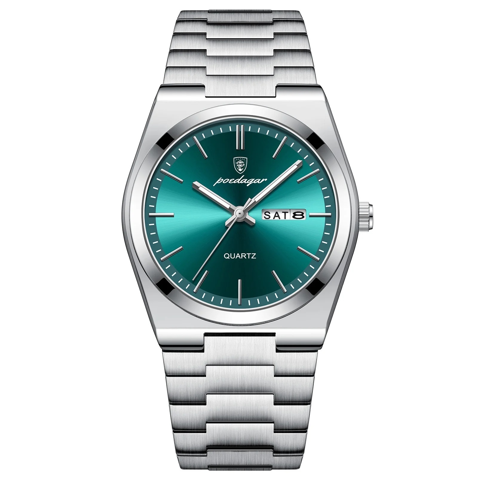 Picture of POEDAGAR 930 Luxury Day Date Stainless Steel  Watch for Men