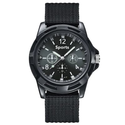Picture of Fabric Canvas Strap Casual Cool Round Dial Wrist Watch for men - Watch For Men - Watch