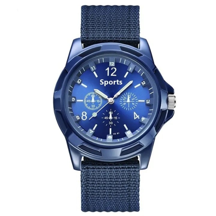 Picture of Fabric Canvas Strap Casual Cool Round Dial Wrist Watch for men - Watch For Men - Watch