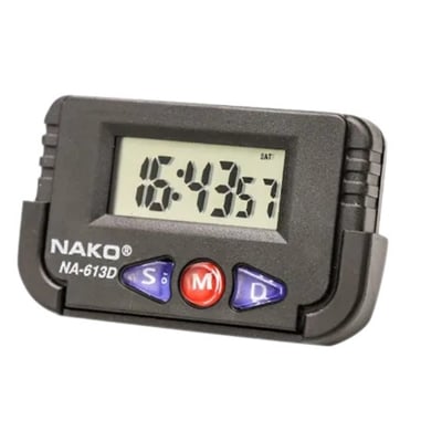 Picture of Mini Digital Table Clock for Study ,Office Desk Alarm Clock And Stopwatch(Black)