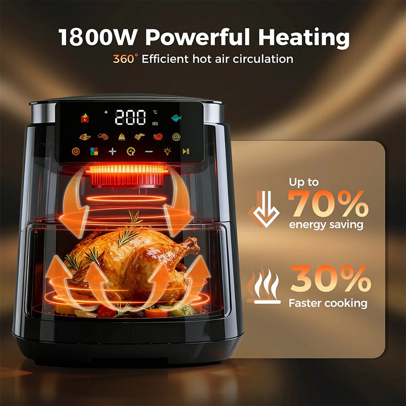 Picture of Miyako Digital Air Fryer with 7 Ltr Capacity and Digital Control Panel (2 Year Official Warranty)