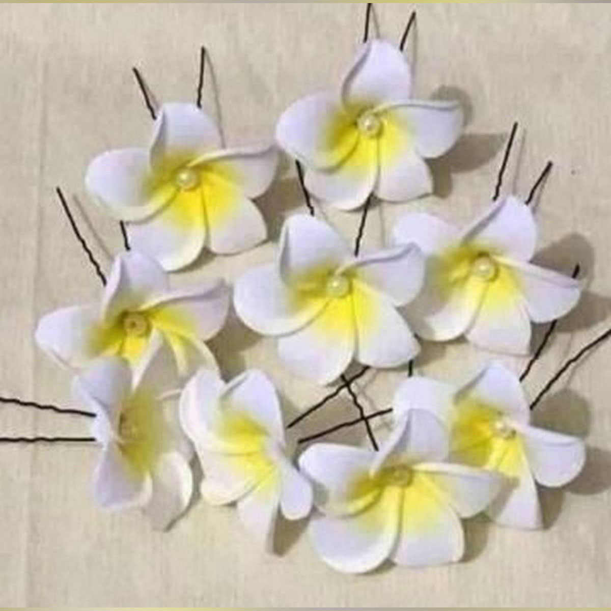 Picture of Artificial flower bobby pins , rose  bridal hair pins Bridal Hair clip ,headpieces of 12 - Hair Band - Multicolor
