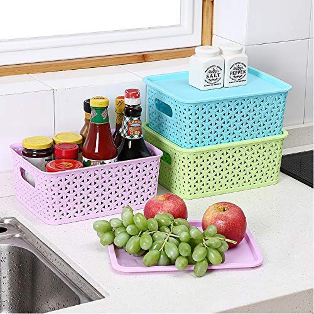 Picture of Stackable Storage Basket 1pcs - Multicolor