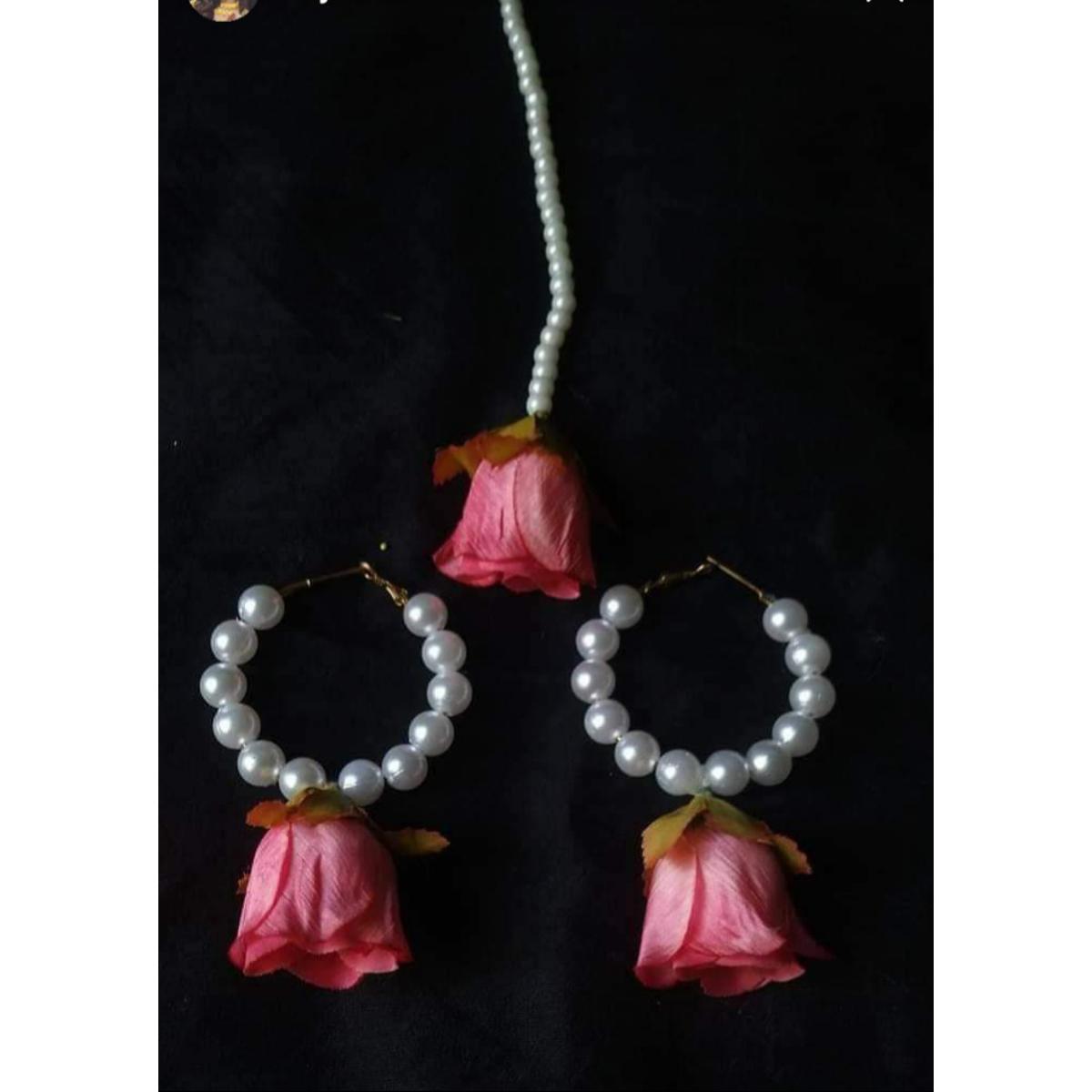 Picture of Artificial Flower Gorgeous Bridal Set3 Piece set - Multicolor