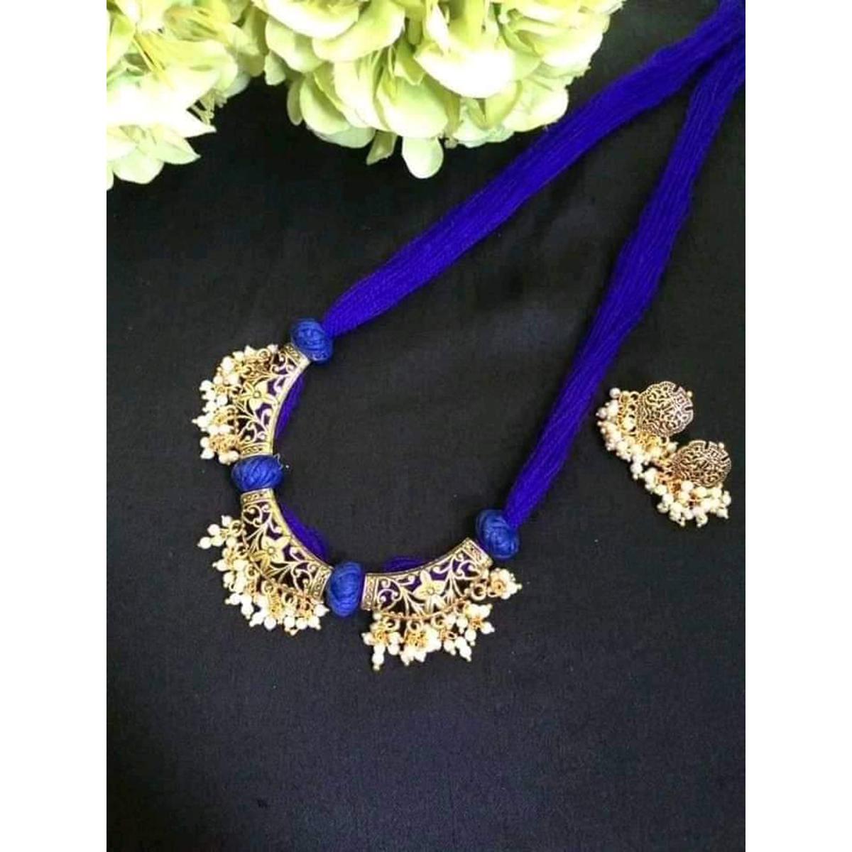 Picture of Gorgeous Party Wear Antique Silver Locket Pendant Necklace / Chain Necklace / Choker Necklace For Women / Jewelry Set For Women Necklace - Necklace For Girls - Necklace S - Multicolor
